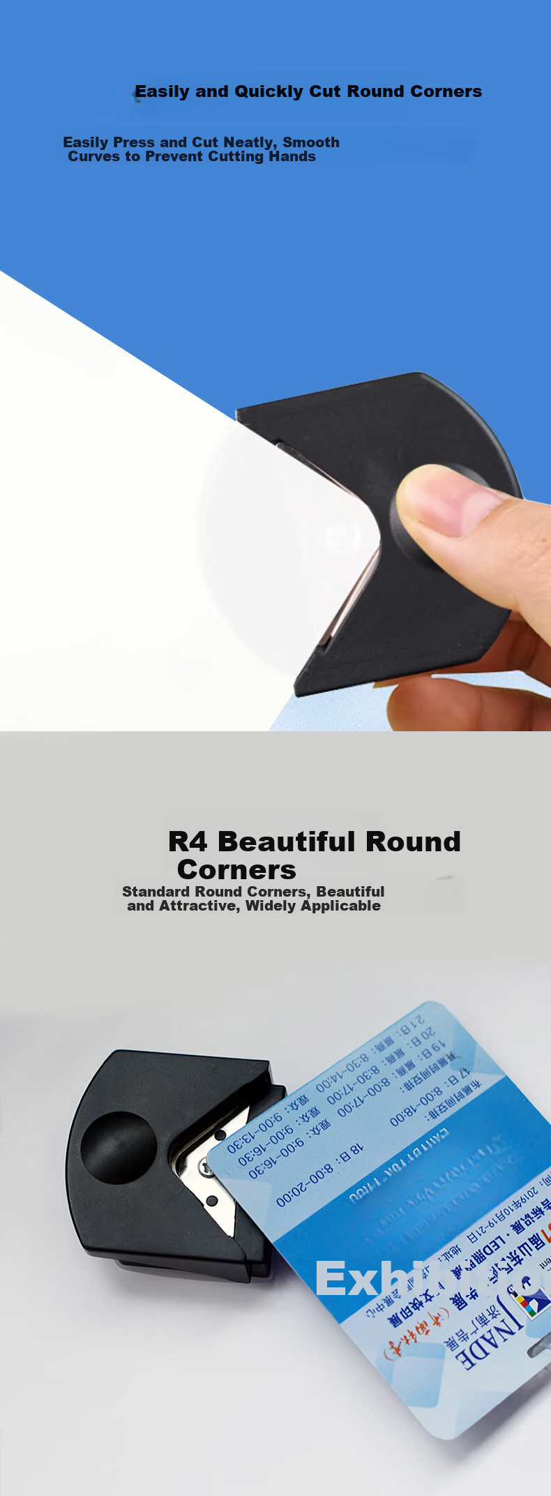 DOCON DC-05S R4 Manual Portable Desktop Corner Chamfering Machine for Book Binding, Photos, Business Cards, PVC Manual Corner Cutter Black 2