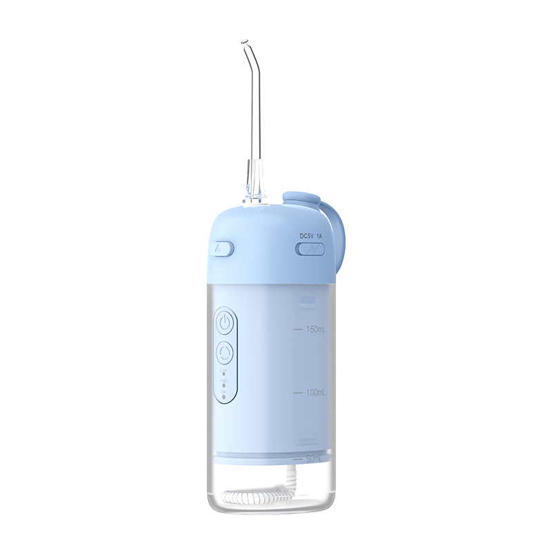 Biles Portable Oral Irrigator Electric Water Flosser Dental Cleaner Gift for Men and Women 5260 Blue Pink