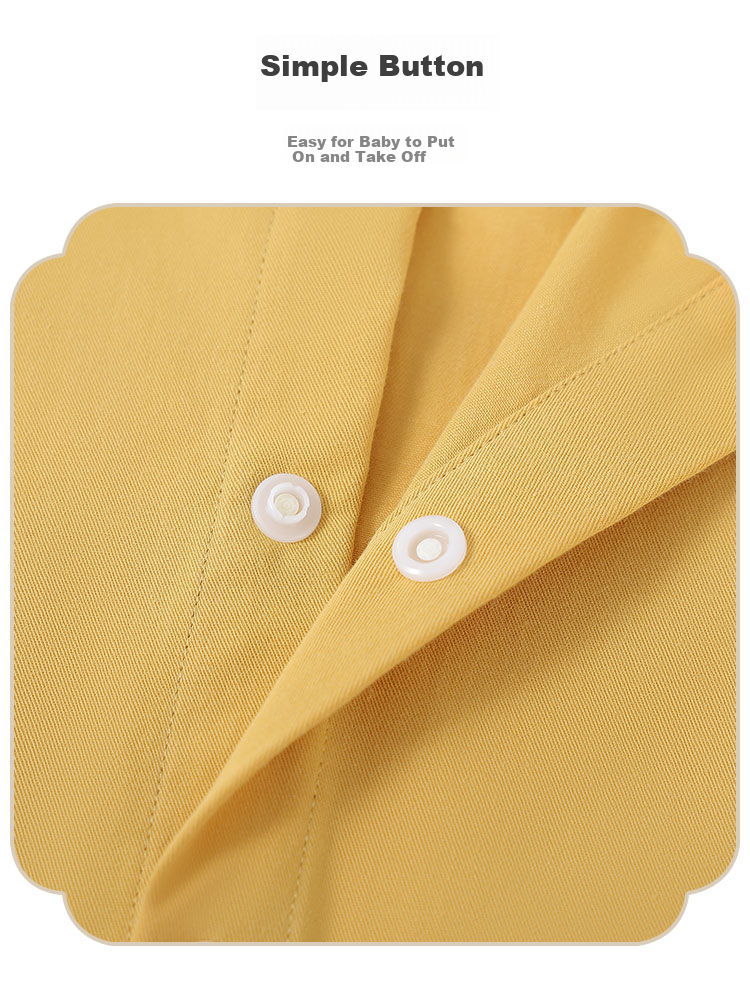 Disney Boys' Outfit Set, Children's Chinese-Style Hanfu, Autumn Tang Suit for Young Kids, New Chinese-Style Clothing, Ginger Yellow + Khaki, Size 140 3