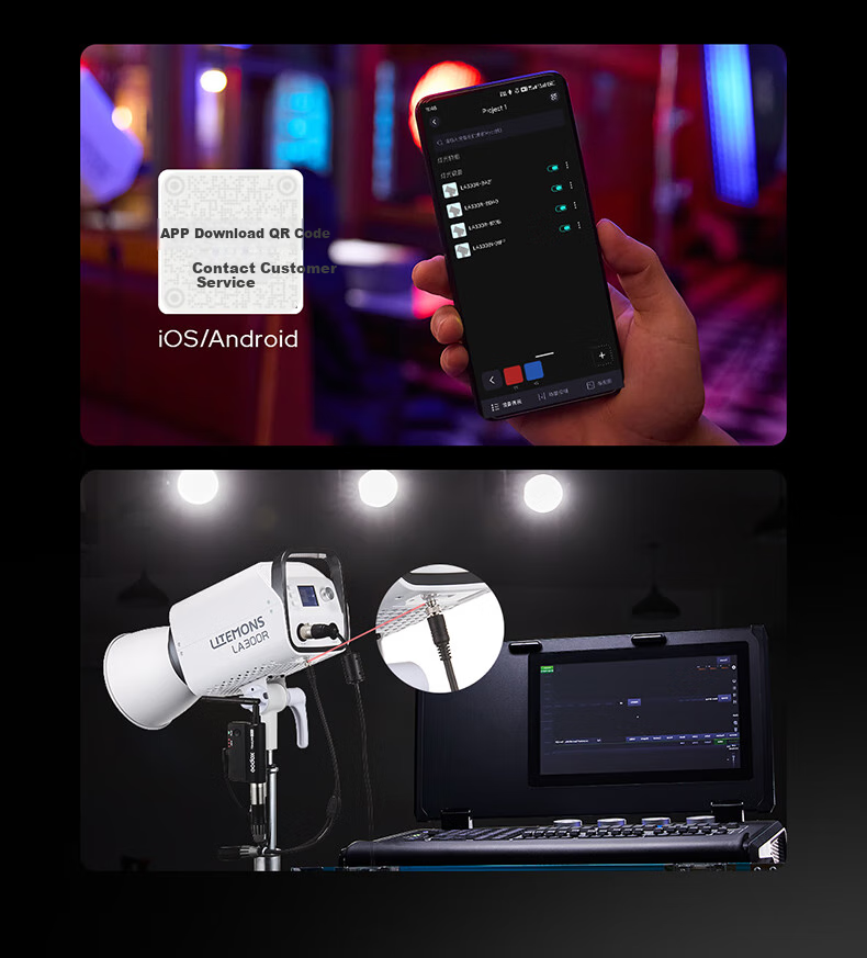 Godox LA300R Full-Color Photography Fill Light, LED Live Streaming Light, Beauty Light for Streamers, Studio Constant Light Photography Lamp 6