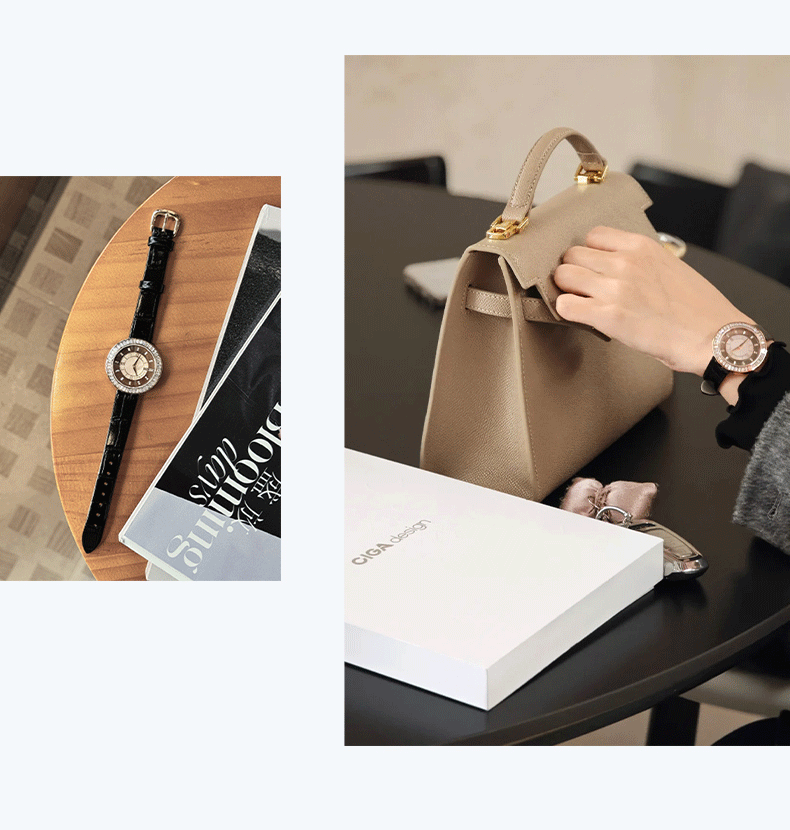 CIGA Design Moissanite Artistic Luxury Women's Watch Gift for Girlfriend 32