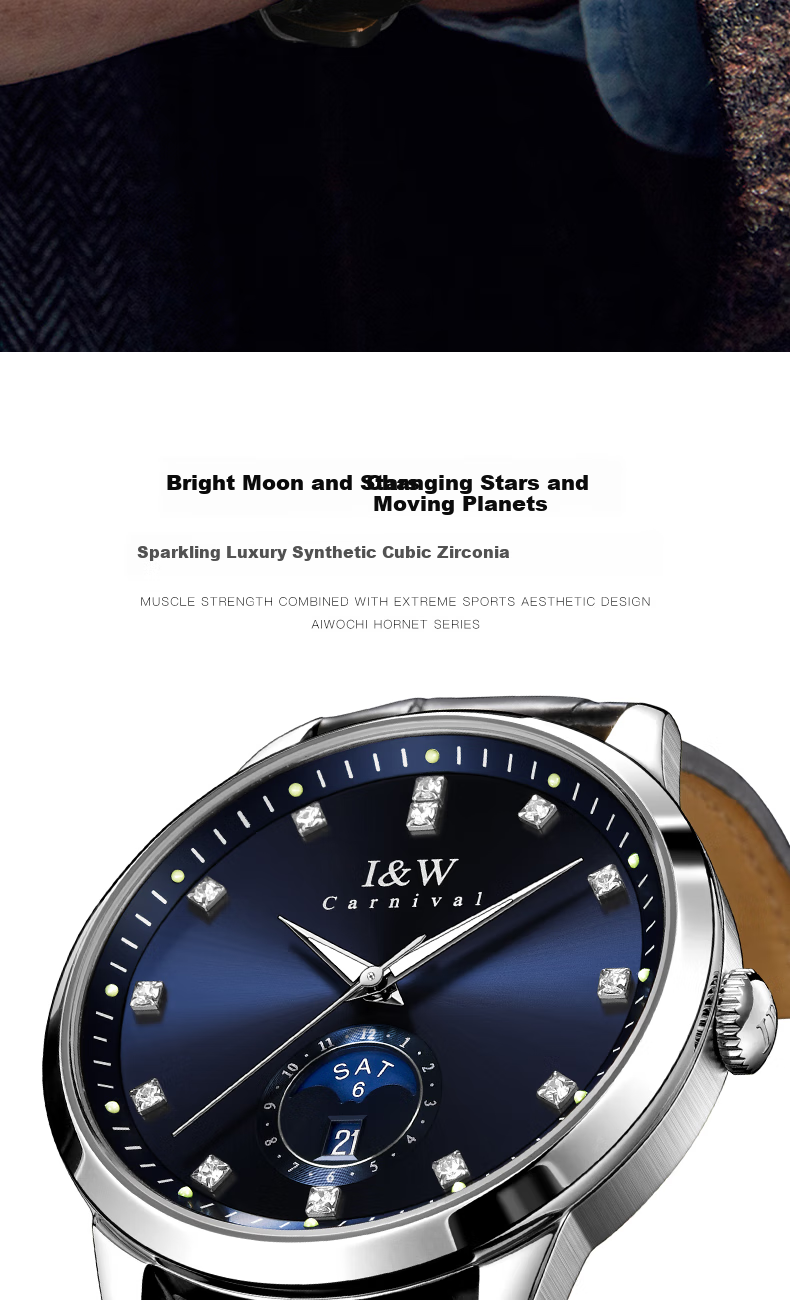Aiwochi Swiss Iw Watch, Men's Mechanical Watch, Fully Automatic, 2026 New Model, Official Authentic Product, Men's Famous Watch Brand, Men's Timepiece 4