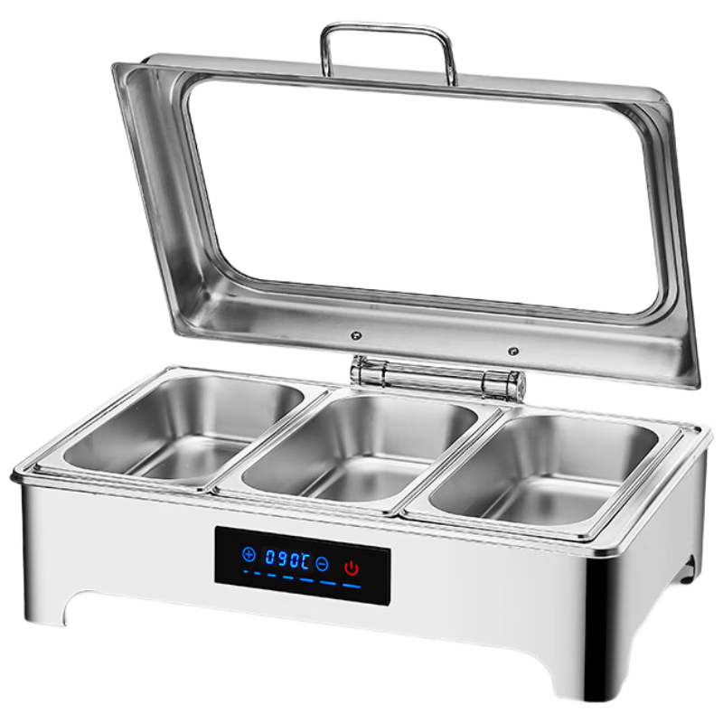 Vnash Buffet Warmer, Electric Heating Chafing Dish, Visible Hydraulic Breakfast Warmer, Hotel Electric Heating Food Warmer, 13L Capacity