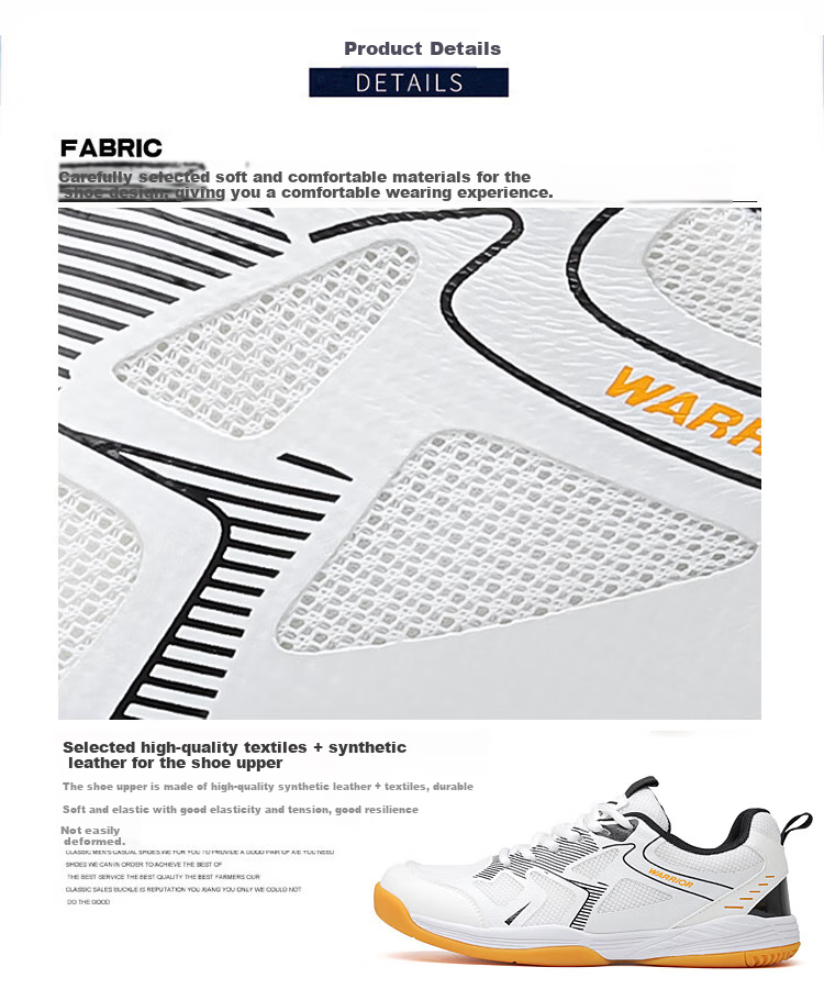 Warrior Sports Shoes, Men's Shoes, Badminton Shoes, Training Shoes, Wear-Resistant, Breathable, Casual Shoes, WXY(ZA)-4564, Beige-Gray, Size 39 4