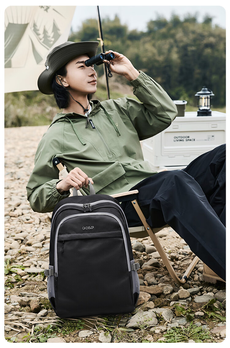 GOLF Foldable Backpack for Men And Women, Water-Resistant Outdoor Travel Sports Bag, Lightweight Student Schoolbag 7