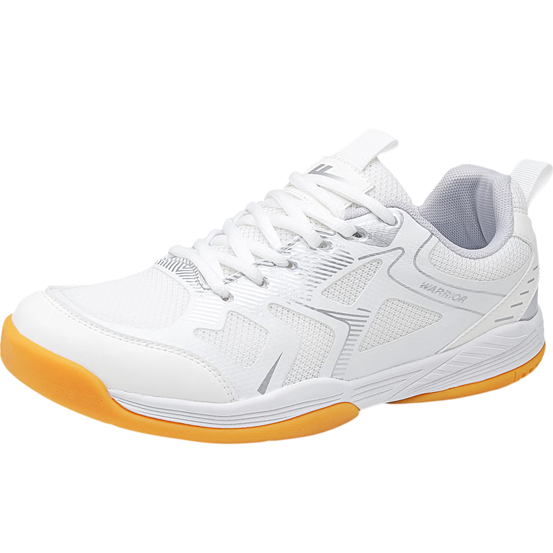 Warrior Badminton Shoes, Couple's Sports Shoes for Men, Wear-Resistant Shock-Absorbing Casual Shoes for Men, WXY(ZA)-4564, Beige-Gray, Size 36