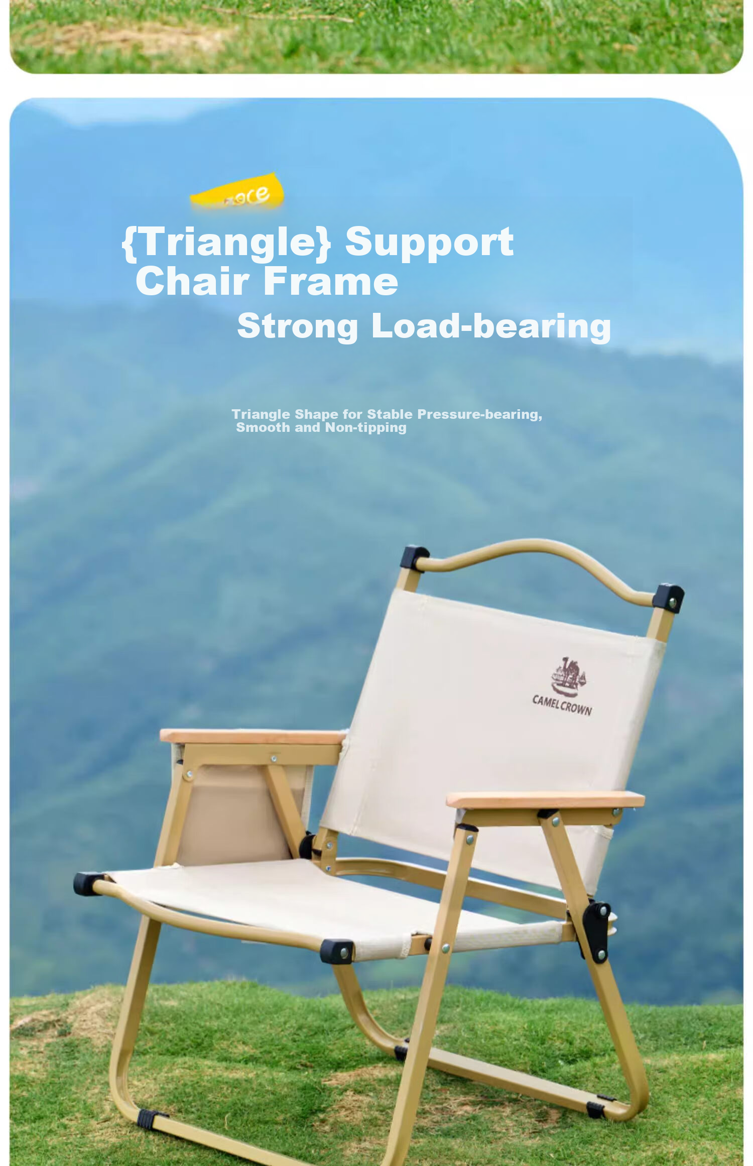 CAMEL Outdoor Kamilite Chair, Outdoor Picnic Camping Chair, Folding Camping Chair, Fishing Sketching Chair, Equipment Table And Chairs D619 15