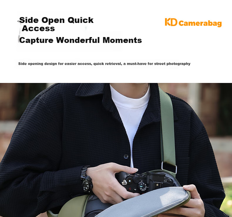 CWATCUN Shoulder Camera Bag, Large Capacity Waterproof Photography Backpack for Commuting And Travel, Suitable for Fuji, Sony, Nikon, Cano 9