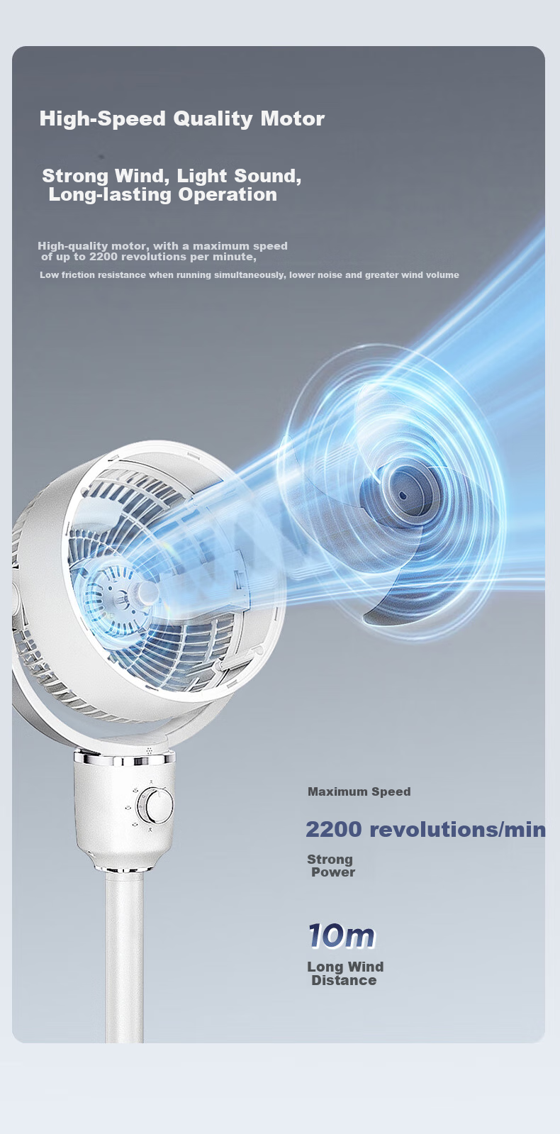 AIRMATE [Xiaobofeng] Air Circulation Fan, High Airflow Oscillating Electric Fan for Home Use, Quiet And Gentle Wind, Small Fan with English Plug, Specially Designed for Hong Kong Users FA18-X227 9
