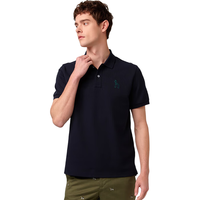 HAZZYS Men's Cooling Short-Sleeve POLO Shirt ASTZE0CBX72, Dark Navy DN, 2XL (185/104A52)
