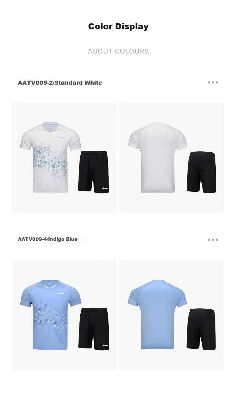 Li-Ning Badminton Outfit, Unisex Competition Set, Two-Piece Club Series Sportswear, Team Uniform 9