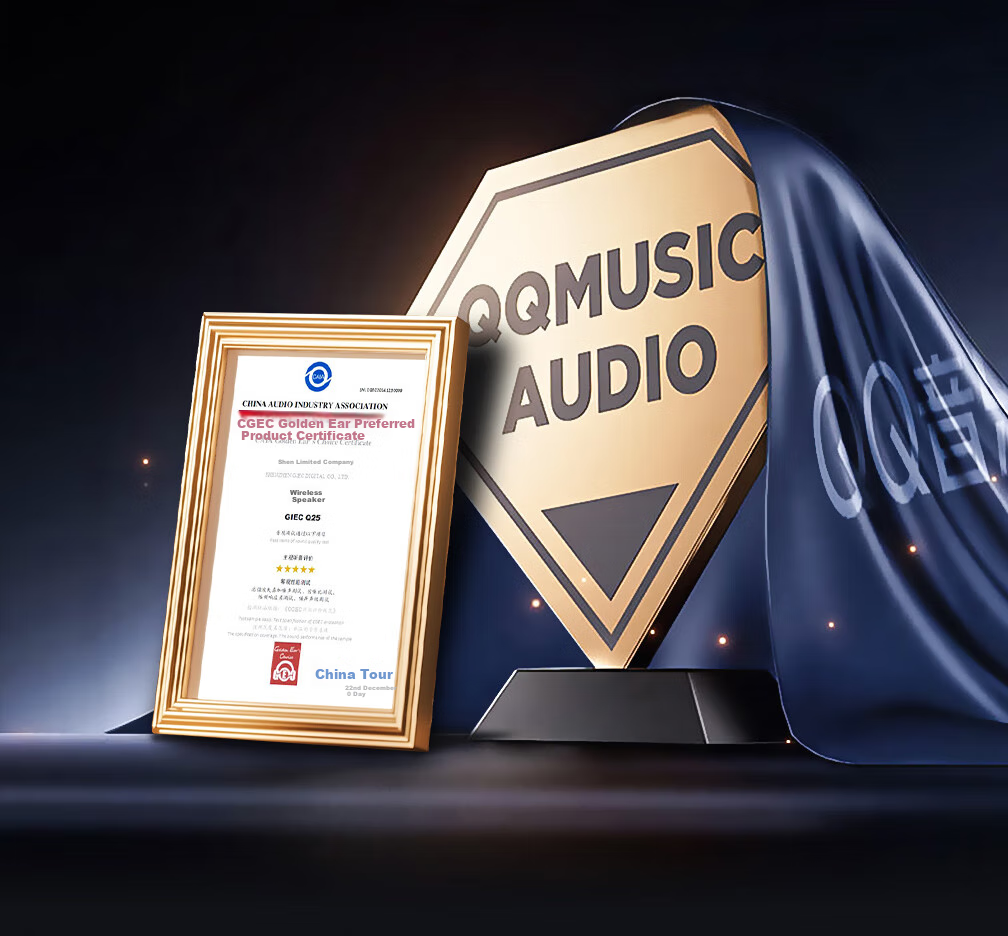 GIEC Q25 Speaker, WiFi Wireless Bluetooth, HiFi Audio System, Living Room Home Desktop Speaker, Combinable Home Theater, Multi-Room Connectivity, Lossless Sound Quality Premium Speaker 6