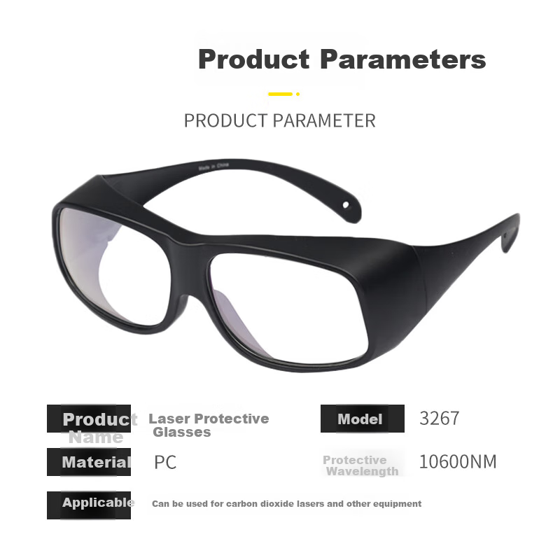 SHENGLI GOL-SIV® Laser Safety Goggles, 10600nm Industrial High-Power Laser Protection Eyewear, Suitable for CO2 Laser OD6+, 1 Pair