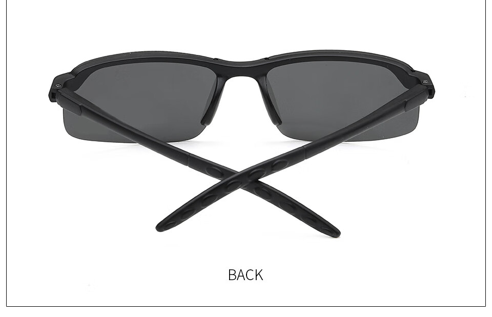 Baixiaoshe Photochromic Sunglasses [Black Frame Gray] Polarized Driving Sunglasses for Outdoor Cycling and Fishing 10