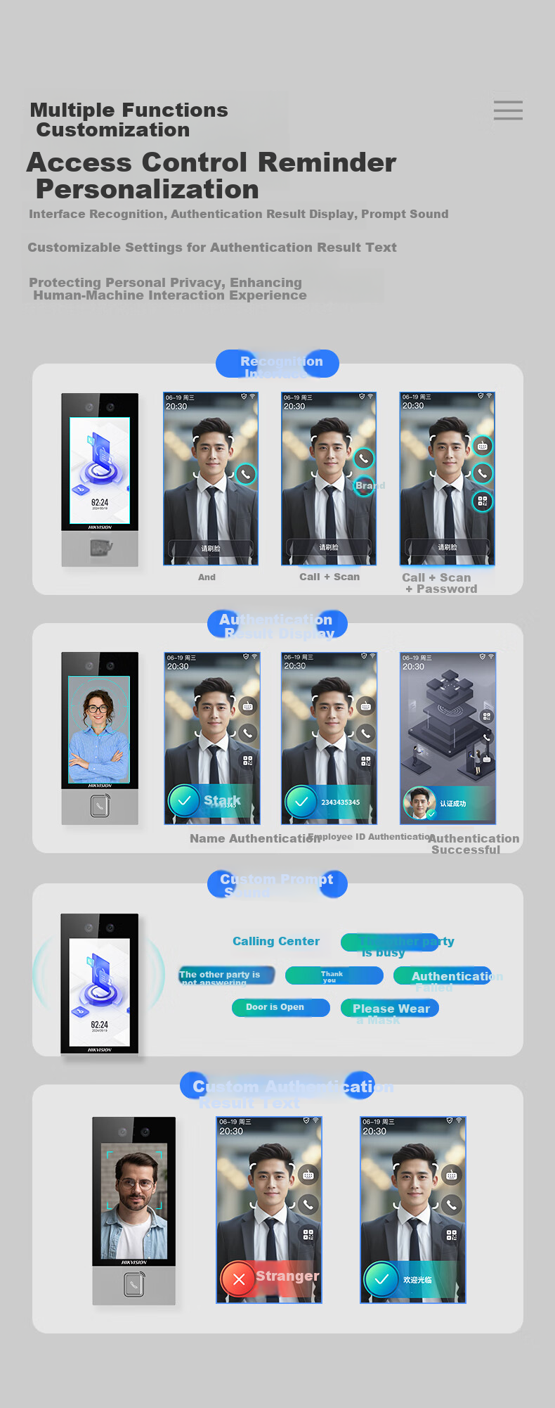 HIKVISION Facial Recognition Access Control System All-In Machine for Corporate Office Attendance, Face Recognition And Fingerprint Time Clock D19 PLUS 10