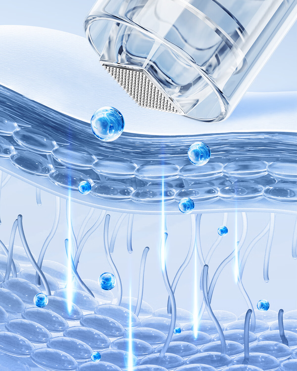 KDAY Transparent Needle Thread Screw Type Round Crystal Needle for Skin Beauty Device, Facial Beauty Device Special Needle 6