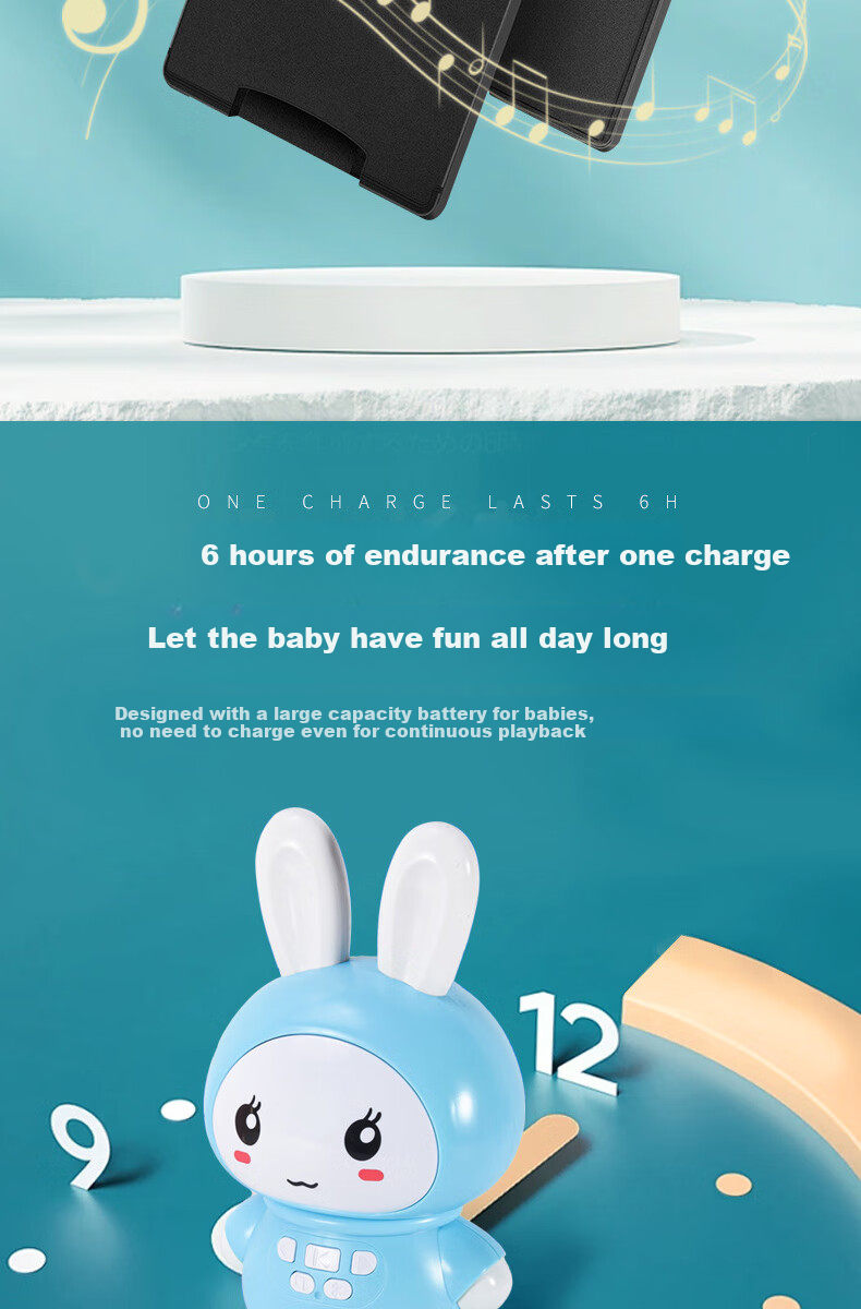 Jiabolan 0-3 Years Old Children's Song Early Education Machine, Infant Toddler Baby Story Machine, Early Education Toy, Boys And Girls Toy, Birthday Gift 7