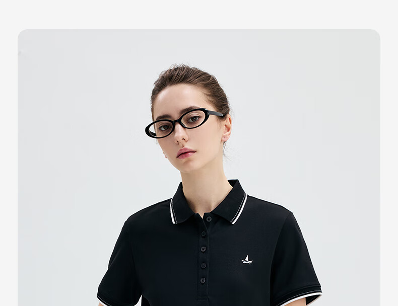 Navigare Women's Basic Collared T-Shirt, Commuter Short-Sleeve Polo Shirt, 2325525529 34