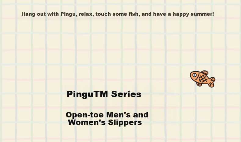 TBH Pingu Series Indoor Home Slippers for Men And Women, Suitable for Outdoor Wear, Summer Sandals, Crayon Pattern, Size 42-43 3