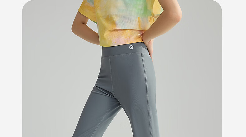 ASK JUNIOR Kids Pants Girls Spring Summer Sun Protection Quick-Dry High Elastic Yoga Flared Leggings Sky Blue 170 55