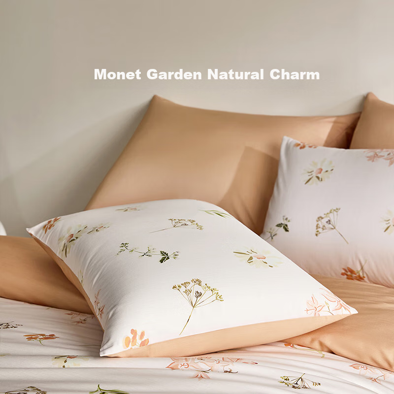 LOVO Luolai Home Textiles, Luxury 60S Combed Cotton Sateen Four-Piece Set, All Cotton, 1.5 Meters, JINGDONG Customized Versio