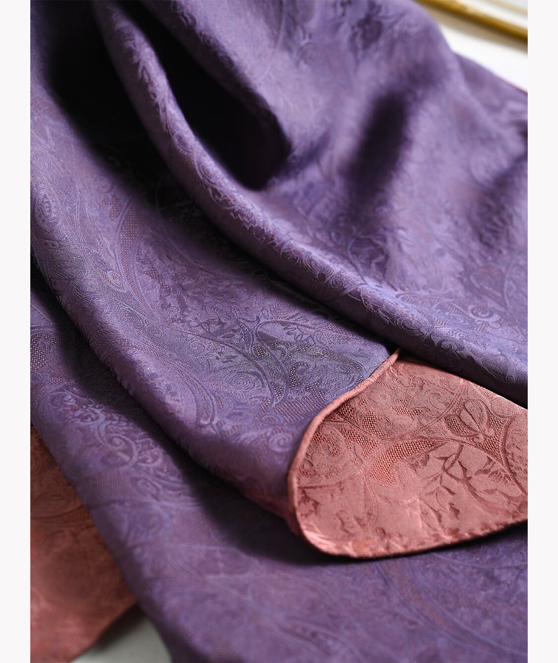 Hangsi Mansion Pure Silk Mulberry Silk Scarf Inner Wear Square Scarf Gift for Mom Women's Day Birthday Luxury Gray Floral 16