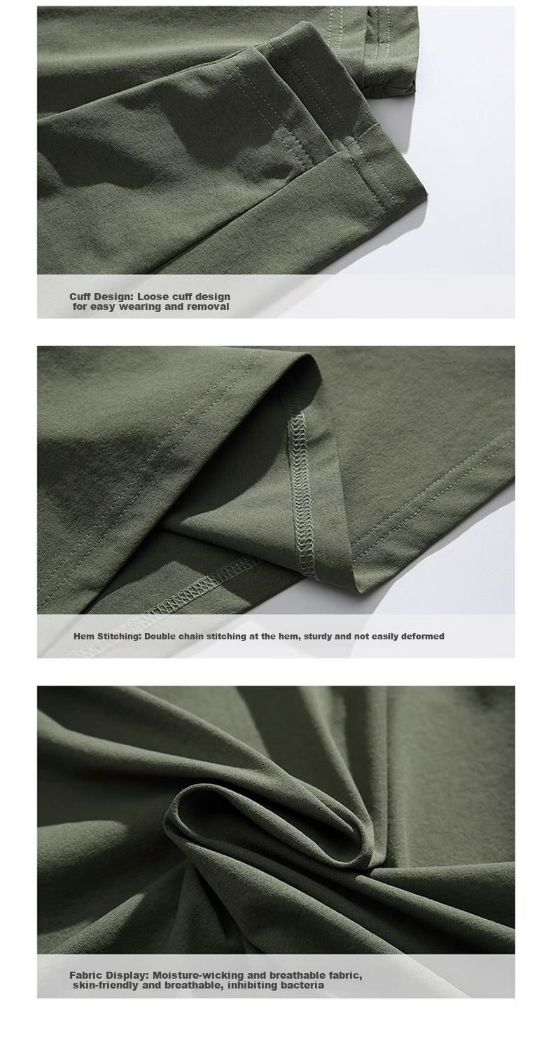 JEEP SPIRIT Men's Long Sleeve T-Shirt Spring Casual Sports Base Layer Outdoor Quick-Dry Top Cloud Gray XL 12