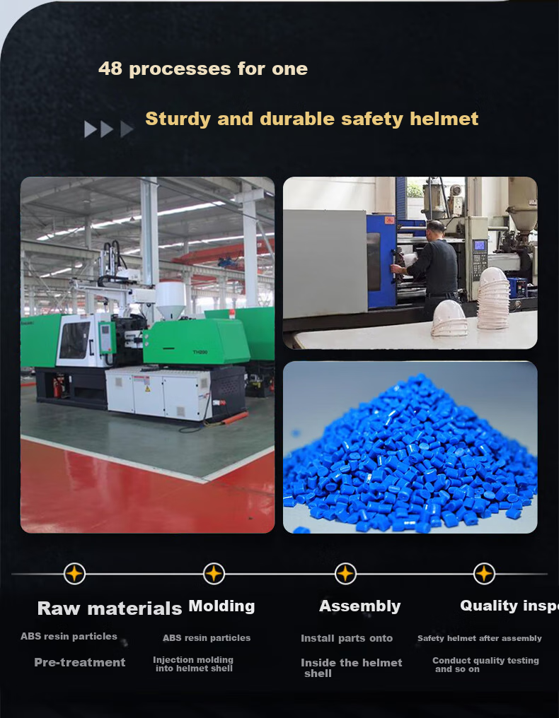 DANGJIAN Safety Helmet, ABS Impact-Resistant Breathable Anti-Smashing Shockproof Insulated Electrical Construction Site Leader Helmet, Direct Shipping from Jingcang Warehouse - V-Shaped White 5