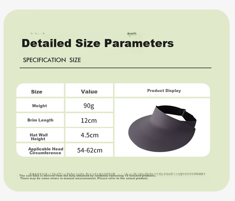 MOERCIAN Sun Protection Hat for Women, Visor Cap, Summer Outdoor Sports Running UV Protection Foldable Seamless Sun Hat 12