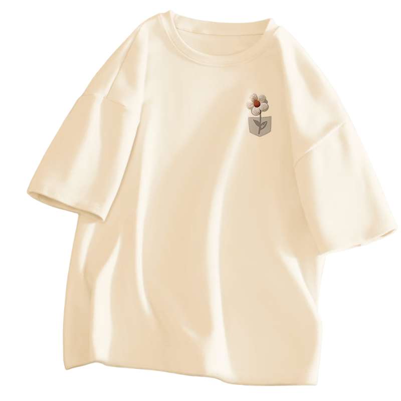 Warrior Women's Short Sleeve T-Shirt 2026 New Summer Korean Style Lazy Fit Cotton Half Sleeve for Middle School Students