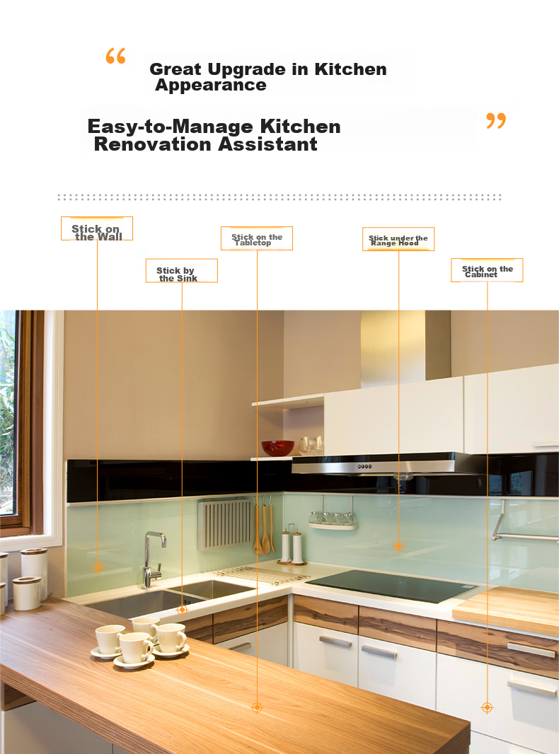 Modouyu Kitchen Oil-Proof Sticker, Cabinet Sink Moisture-Proof Sticker, Tile Renovation Sticker, Marble Countertop Heat-Resistant Protective Film 3
