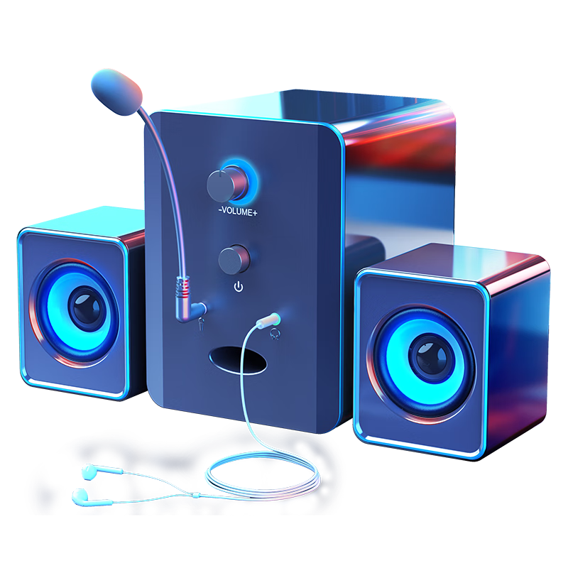 SADA S-201 Microphone Computer Speaker Headset All-in-One Desktop 2.1 Bluetooth Wired Multimedia Subwoofer Laptop Speaker