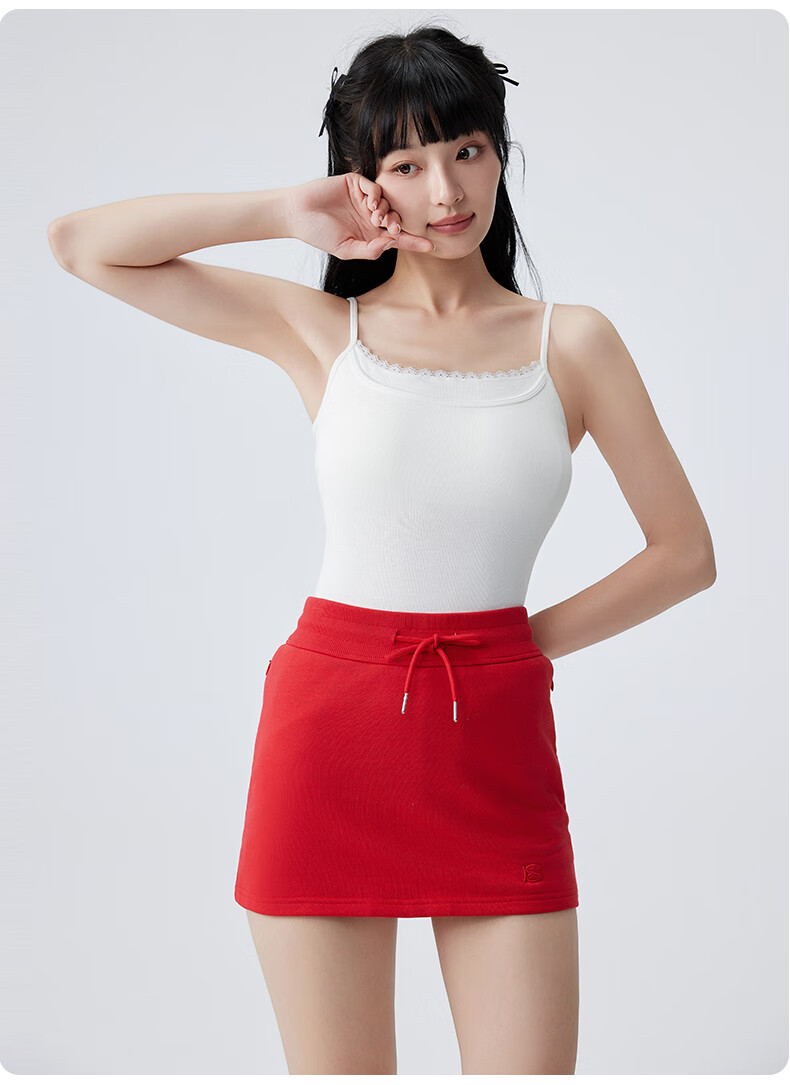 Ordifen Women's Camisole Tank Top with Contrasting Color Lining, One-Piece U-Neck Undershirt, Inner Wear Or Outerwear, Sporty Style 22