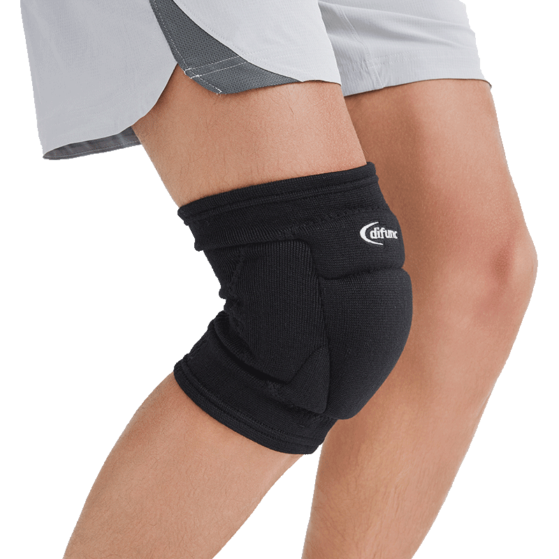 D&M Professional Volleyball Knee Pad, 6-Segment Padded Protective Guard, Anti-Collision and Anti-Fall, Goalkeeper, Black, Single Piece