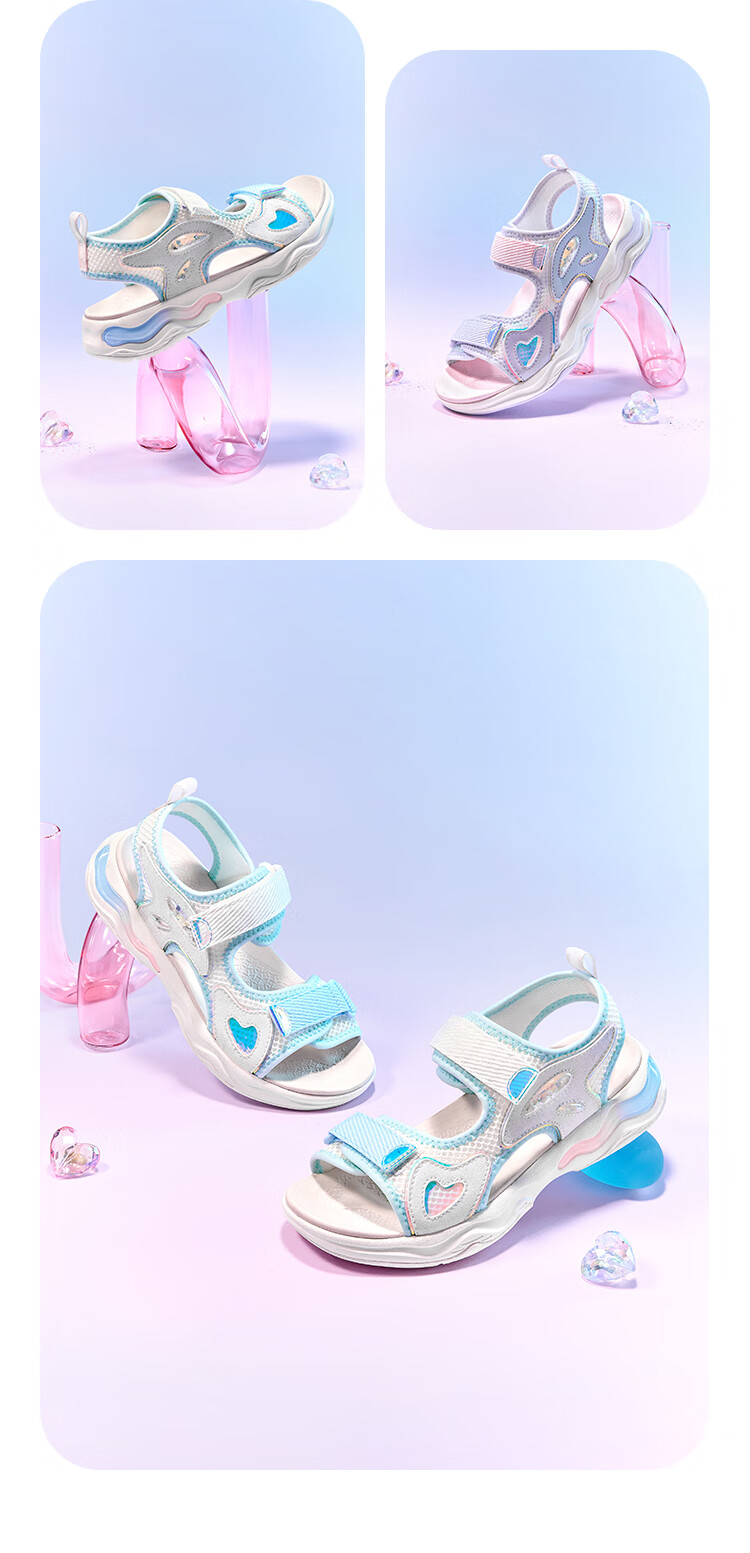BALABALA Children's Sports Sandals, Girls' Shoes, Breathable Mesh, Non-Slip, Summer 2025 Outdoor Trendy, 208225140011 6