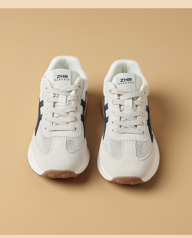 ZHR Women's Casual Shoes, Fashionable Comfortable Running Height-Increasing Women's Shoes, Thick-Soled Versatile Training Shoes, AK199 White Silver, Size 39 18