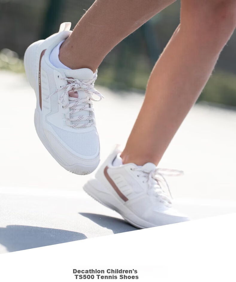 DECATHLON Children's Sports Shoes, Boys' Tennis Shoes, Kids' Shoes IVE1 Cherry Blossom Pink (Lace-Up Style) 35-4013120 1