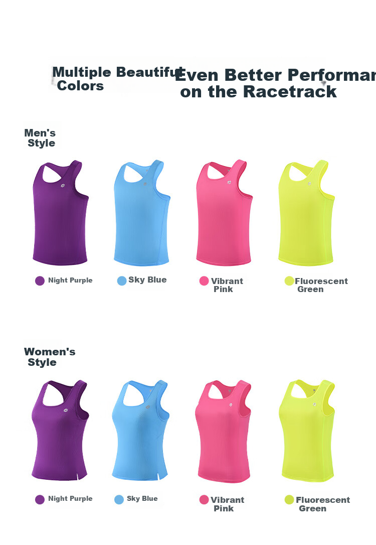 Bmai Bmai Running Sports Vest, Spring And Summer Jogging Training T-Shirt, Women's Student Physical Test Quick-Dry Sleeveless Tank Top for Wome 9