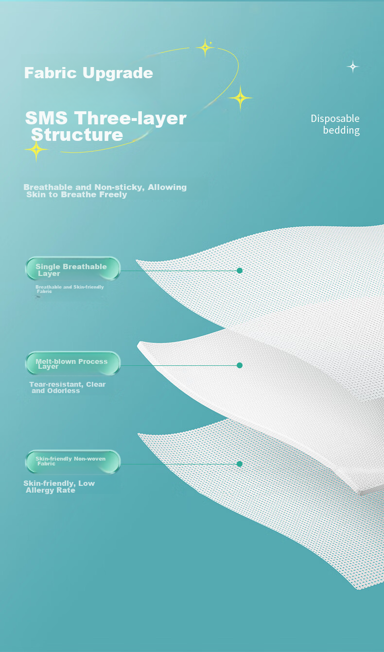 Siwangongli Disposable Sleeping Bag, Single Thickened Hotel Hygiene Pillowcase, Bed Sheet, Duvet Cover, Travel Disposable Bedding 6