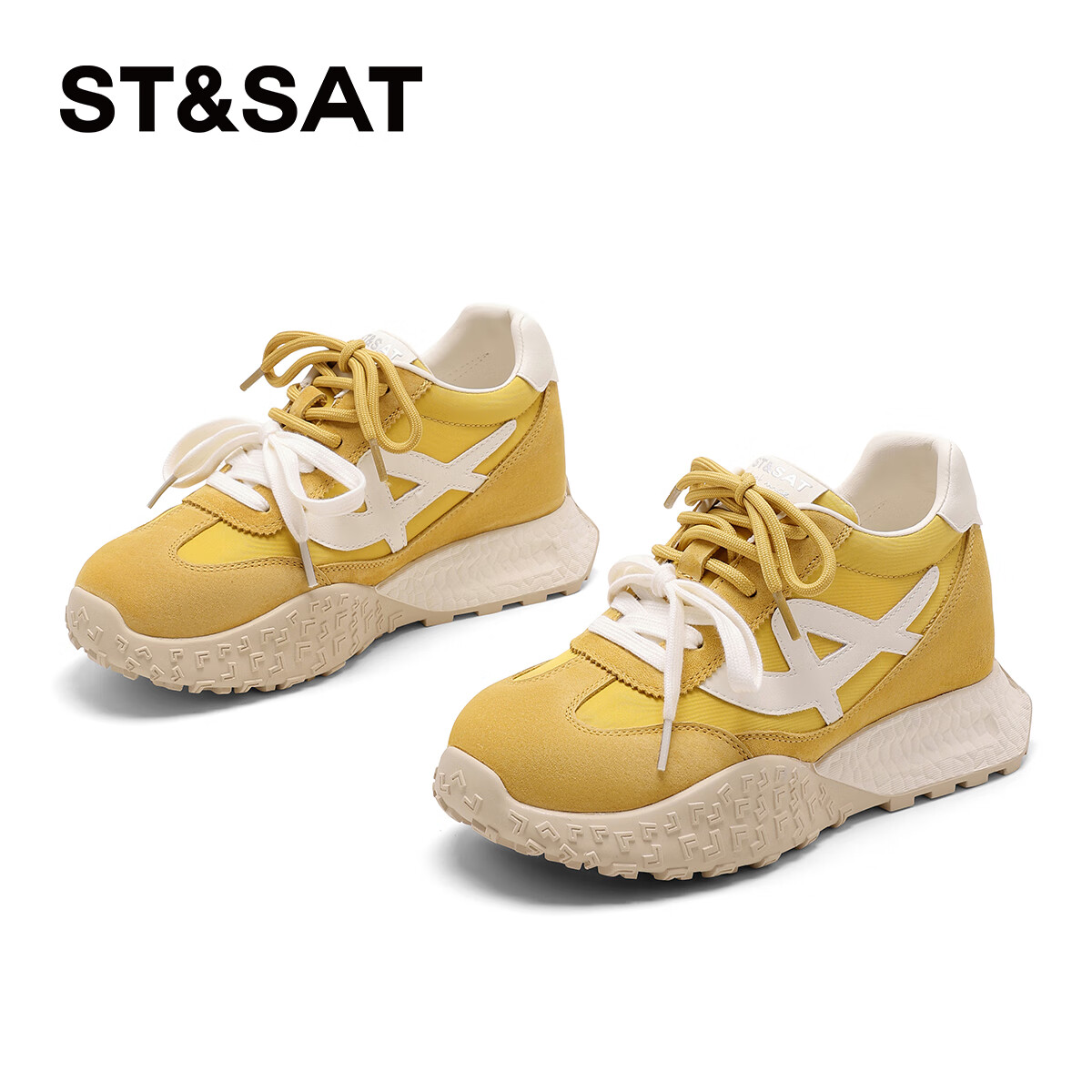 St&Sat Thick-Soled Forrest Gump Shoes, 2026 New Summer Retro Versatile Height-Increasing Training Shoes, Lightweight Casual Comfortable Sneakers