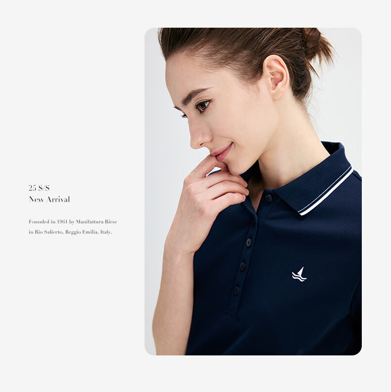 Navigare Women's Basic Collared T-Shirt, Commuter Short-Sleeve Polo Shirt, 2325525529 10