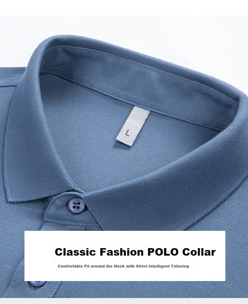 ROMON Short-Sleeve Polo Shirt for Men with Collar, Summer Business Casual Versatile Solid Color Top 8827 5