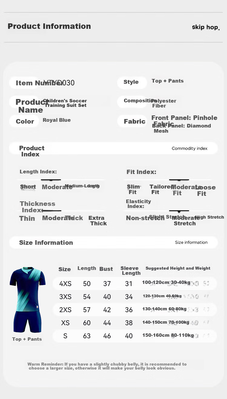 VICTORIATOURIST Sports Set, Children's Soccer Uniform, Basketball Training Suit, Indoor Fitness Wear, Running Quick-Dry Shirt, Jersey 7