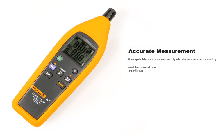 FLUKE 971 Temperature And Humidity Meter, Thermometer, Measures Dew Point And Display Ball Temperature, 1-Year Warranty 5