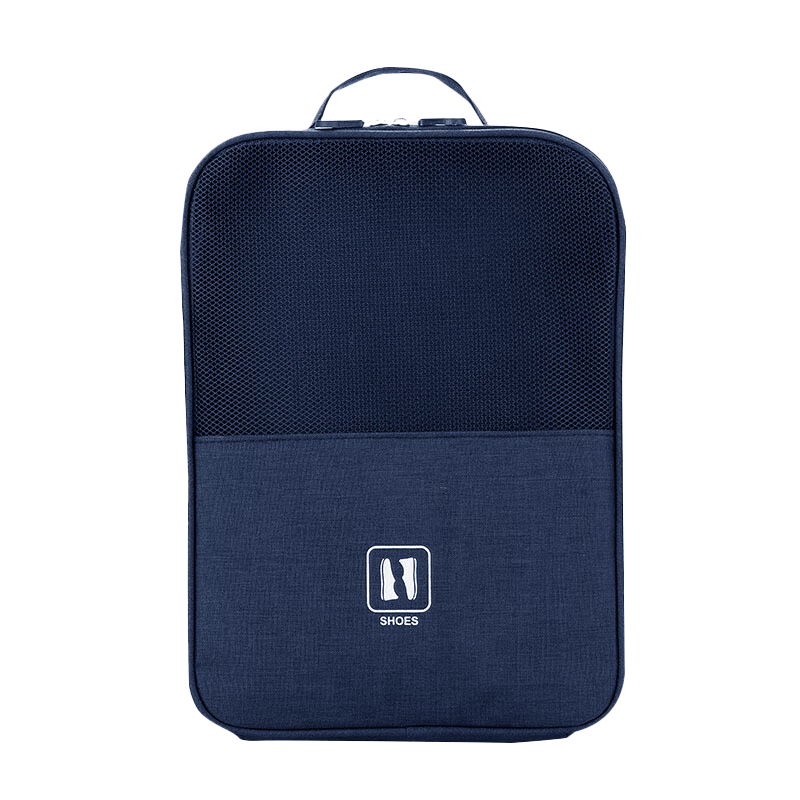 Etravel Travel Shoe Storage Bag Portable Sports Shoe Bag Shoe Pouch Business Trip Travel Shoe Box Navy Blue