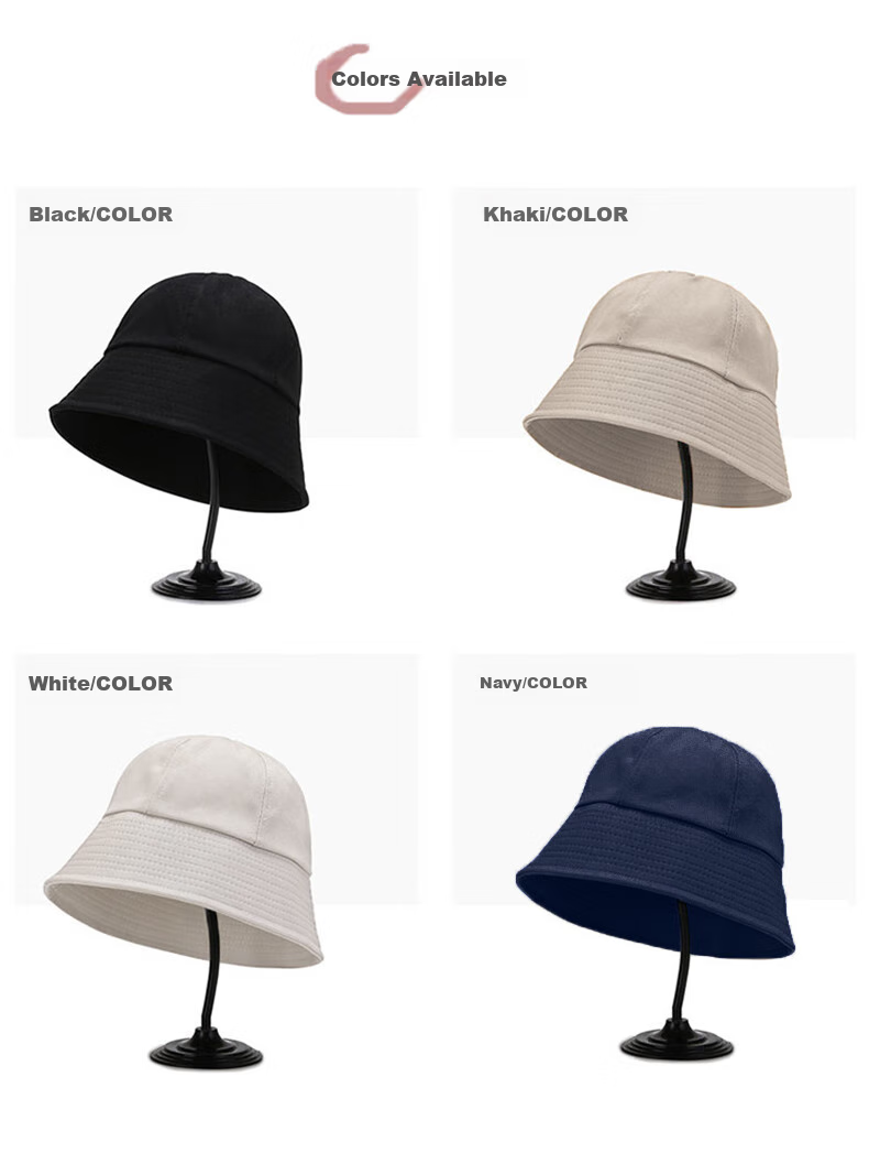 XUEXIMAN Women's Black Straight Bucket Fisherman Hat, Thin Style, Face-Covering, Sun-Protective Hat 6