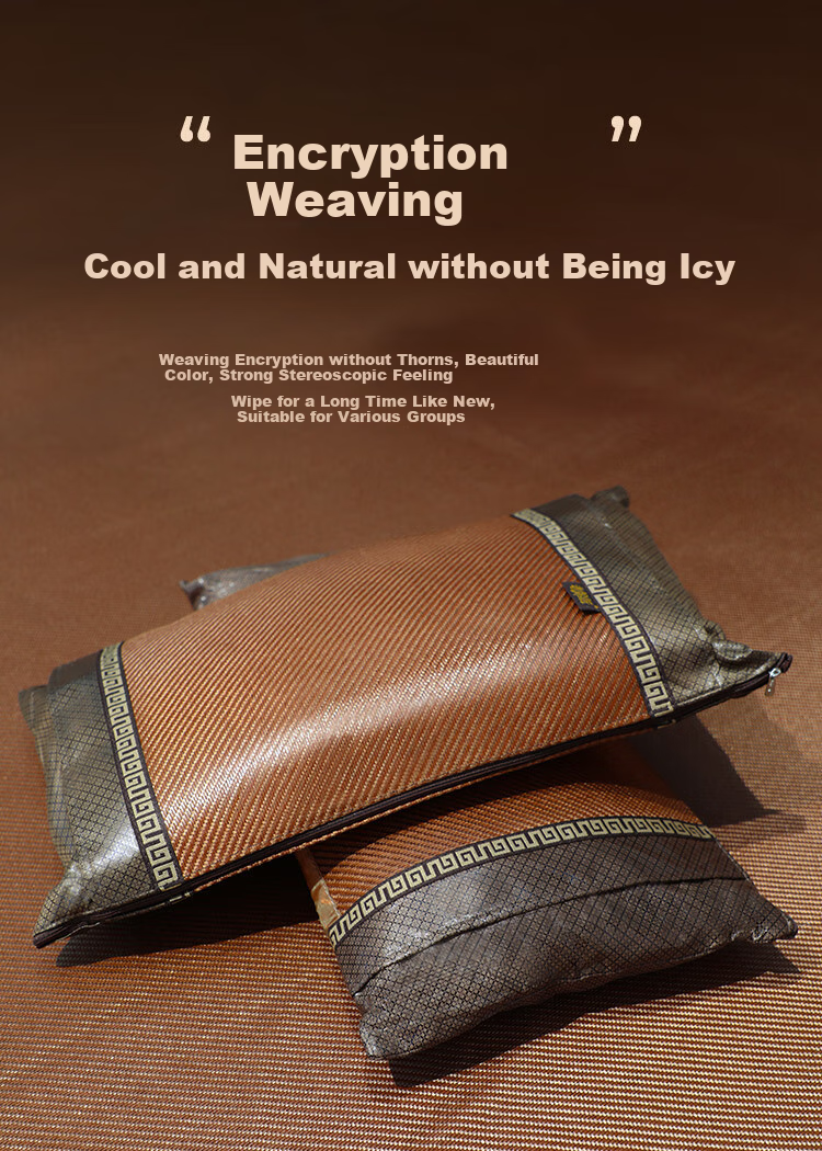 Laoxijiang Rattan Cooling Pillow Summer Mat Pillow with Tea Leaf And Floral Fragrance, Single Tea Scent Pillow, 55*30cm 2