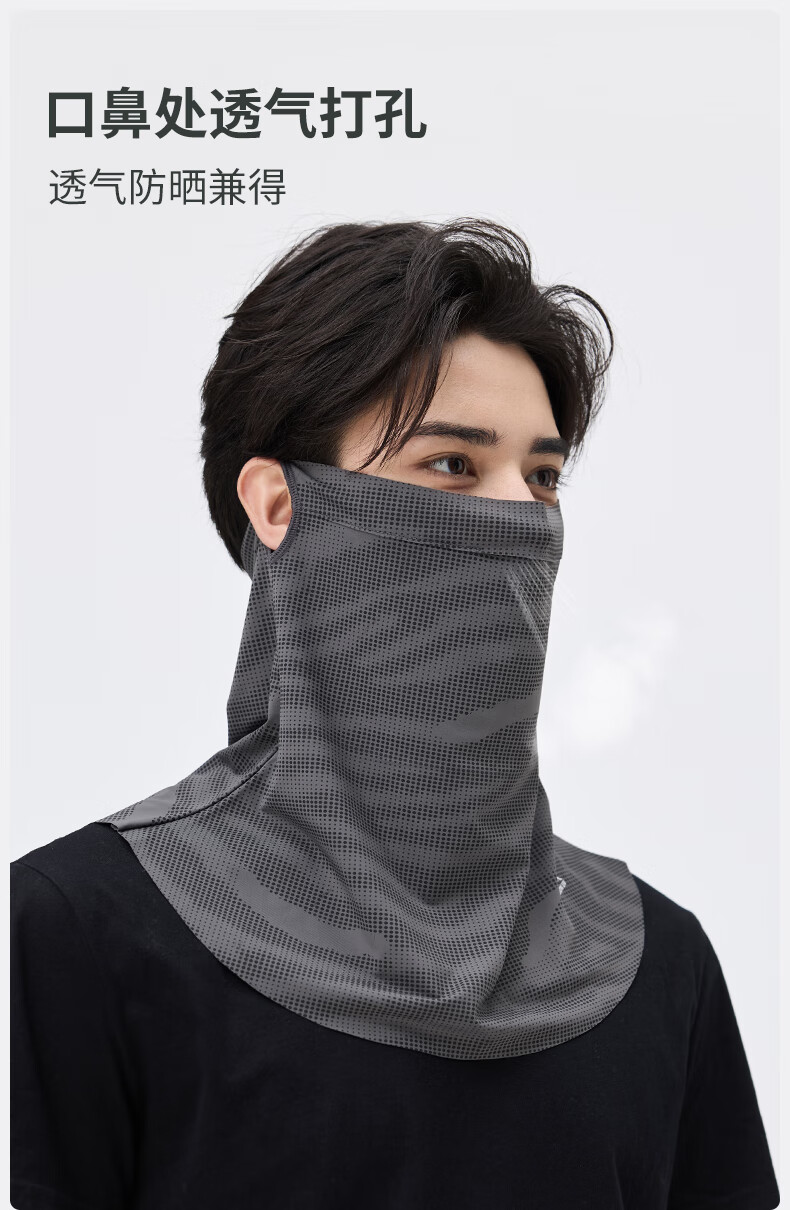MISSION UV Ice Silk Sunscreen Face Mask Men's Cycling Summer UV Protection Neck Cover Full Face Breathable Sun Protection Mask 5