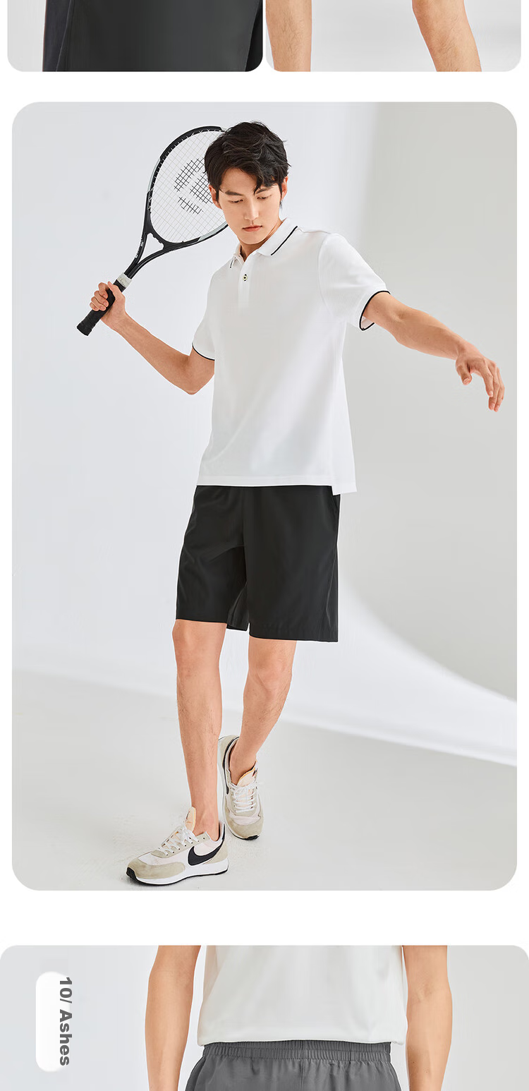 Giordano Men's Woven Sports Shorts, Four-Way Stretch Five-Point Pants with Elastic Waistband, Lightweight Casual Shorts for Men 13102222 10
