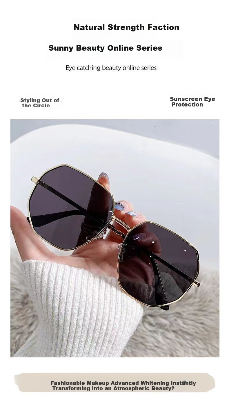 GOGOSOON 2025 New Women's Versatile Driving Sunglasses, High-End UV Protection Blue Glasses, Large Frame Men's Sunglasses 2